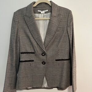 Veronica Beard Black and White Checkered Blazer